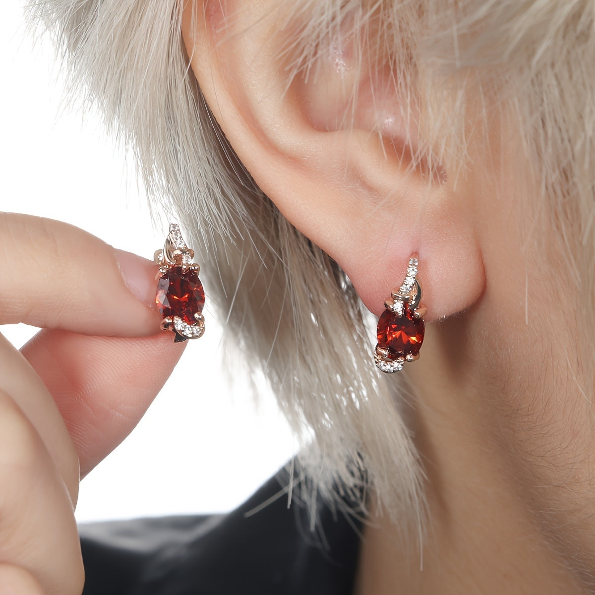 Brinco Rubis de Feu 18K