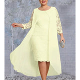 Vestido Rendado Elegante Creme