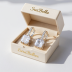 Brinco Lumière Étoile Ouro Branco 18K