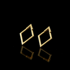 Brinco Prisma Dourado 14K