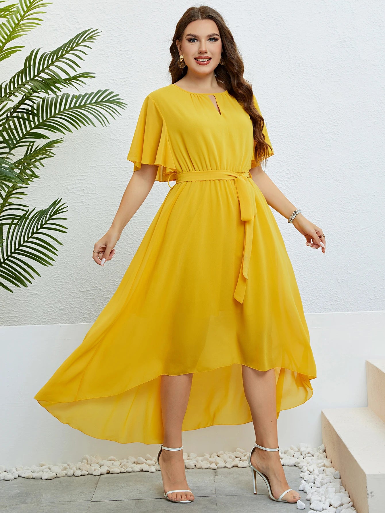 Vestido Feminino Casual Amarelo (Promoção Lançamento)