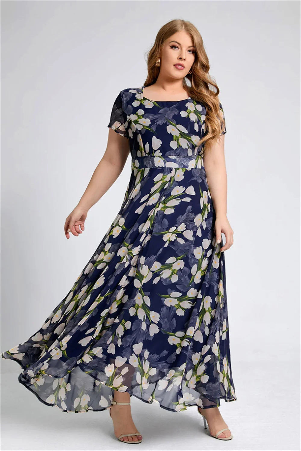 Vestido Feminino estampando com flores (Promoção Lançamento)