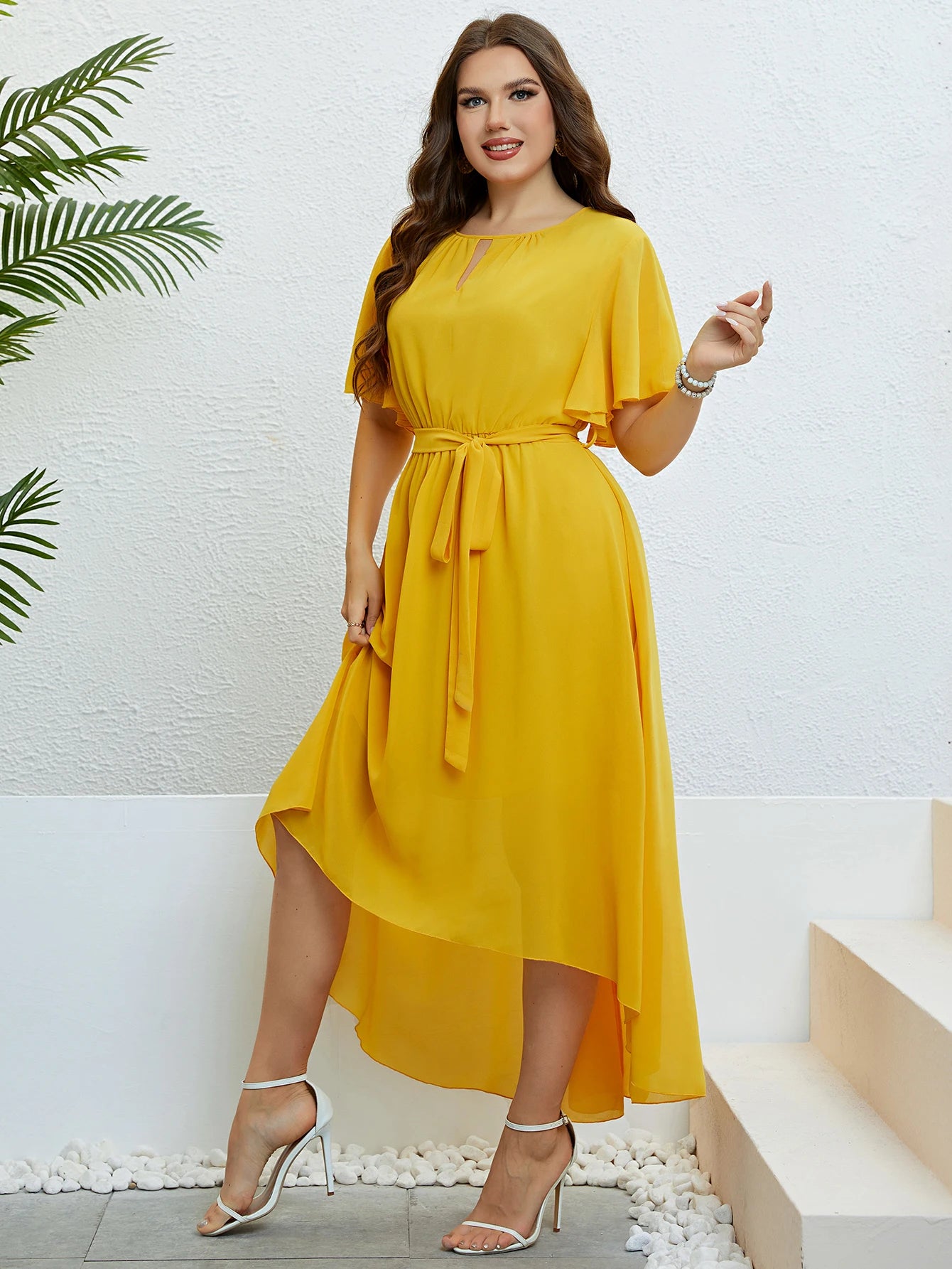 Vestido Feminino Casual Amarelo (Promoção Lançamento)