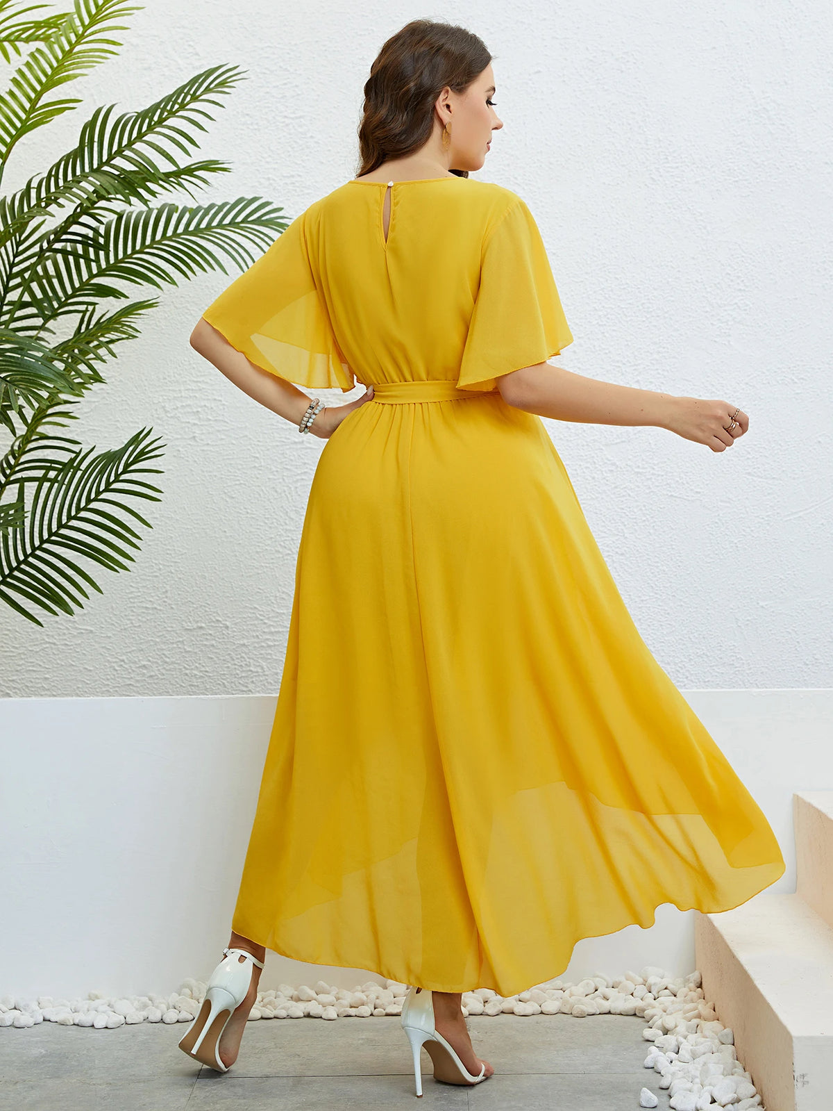 Vestido Feminino Casual Amarelo (Promoção Lançamento)