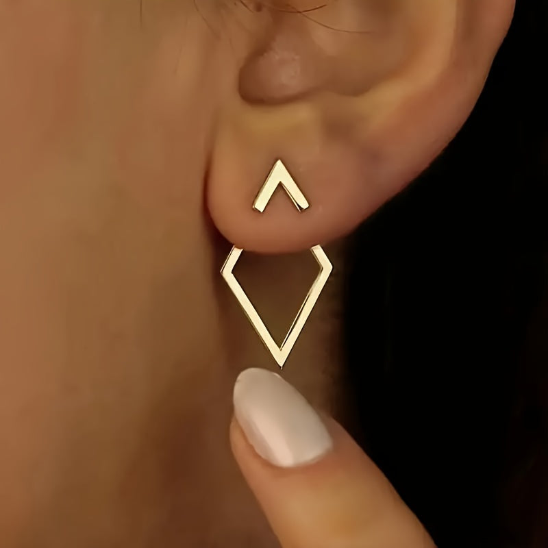 Brinco Prisma Dourado 14K